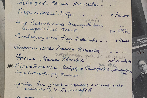 Альбом выпускника духовной школы "Выпуск Воронежской Духовной Семинарии 1914-15 уч.г." передан в дар семинарии