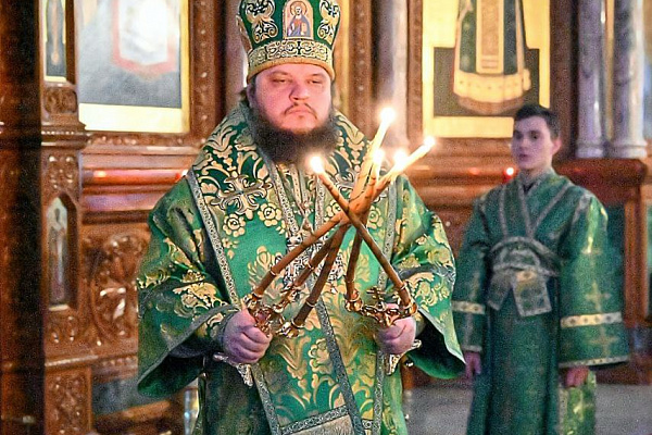 Божественная литургия в день памяти преподобноисповедника Сергия (Сребрянского) состоялась в Благовещенском кафедральном соборе